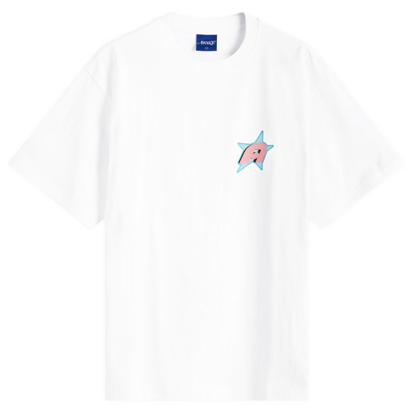Majica kratkih rukava Awake NY Awake NY Star A Logo T-Shirt, Size Large Bijela | AWK-SP25-TS010-WHT