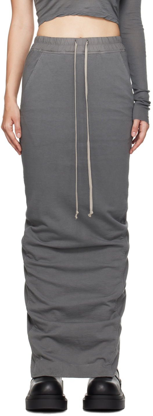 Suknja Rick Owens Porterville Pull On Pillar Maxi Skirt Siva | DS02D2332 RIG
