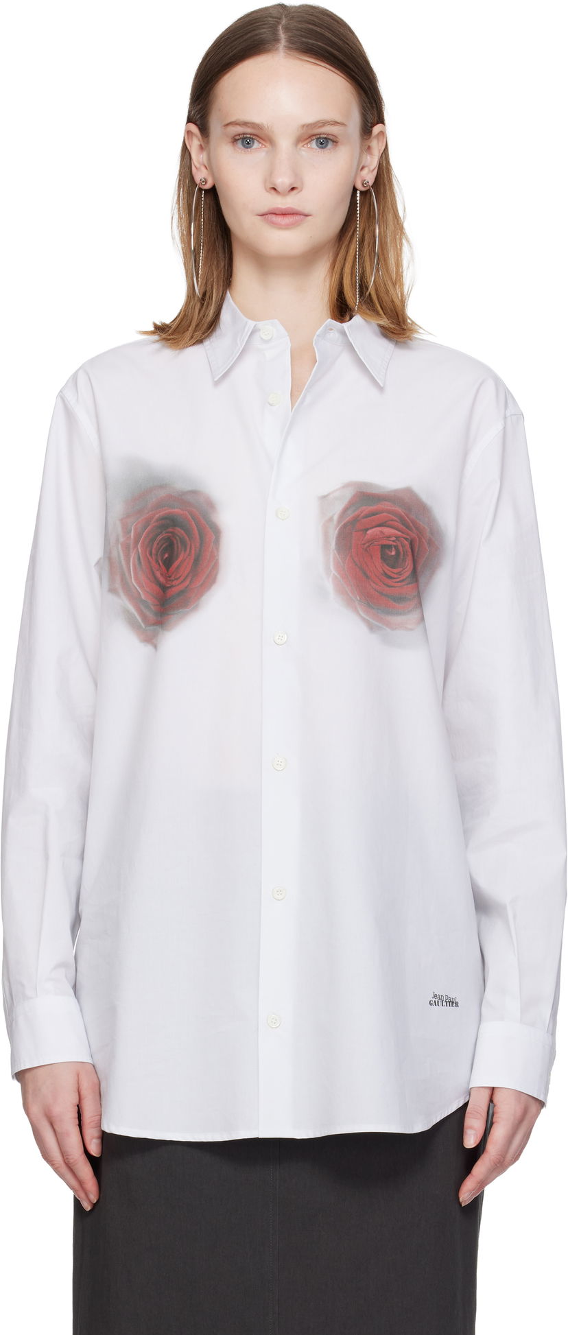 Košulja Jean Paul Gaultier Long Sleeve Button-Up Shirt with 'The Blurry Roses Print' Višebojno | 25/04-U-ST039-C070-010230