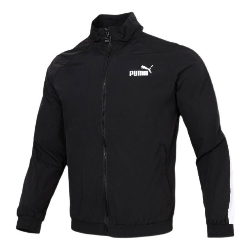 Vjetrovka Puma Logo Sports Windproof Stand Collar Woven Jacket Crna | 532559-01