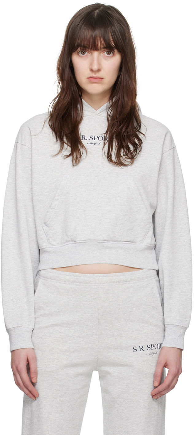Dukserice Sporty & Rich 'S.R. Sport' Hoodie Siva | HCAW2326HG