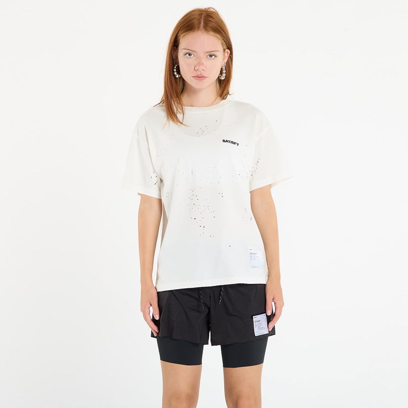 Majica kratkih rukava Satisfy Satisfy MothTech Distressed T-Shirt Bijela | 11006-OW-SAB