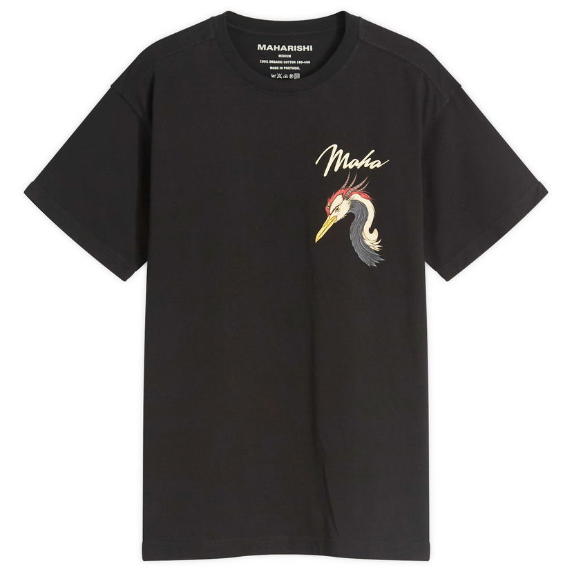 Majica kratkih rukava Maharishi Year of the Crane Graphic Tee, Size Large Crna | 1580-BLK