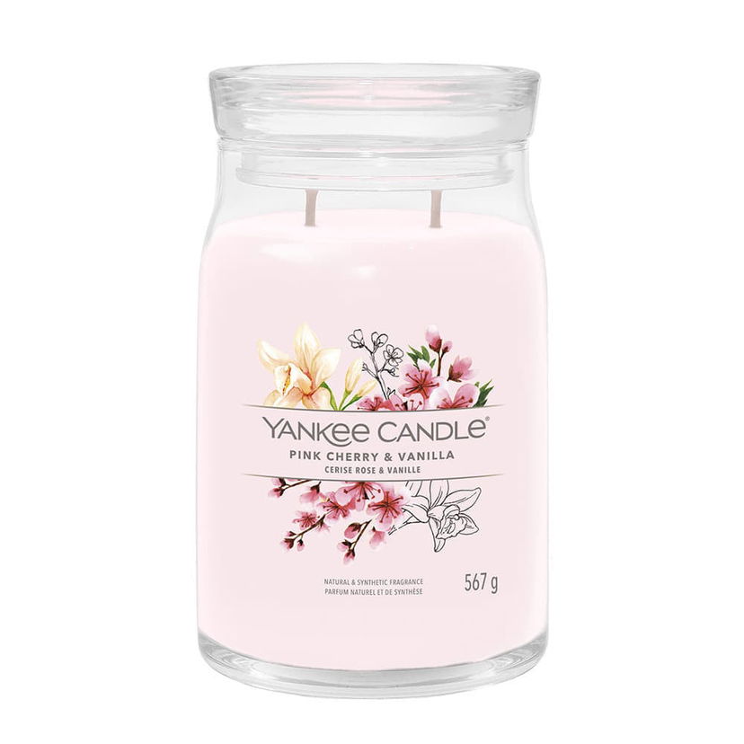 Svijeće Yankee Candle Signature Large Jar 2 Wicks Pink Cherry & Vanilla Ružičasta | 40493