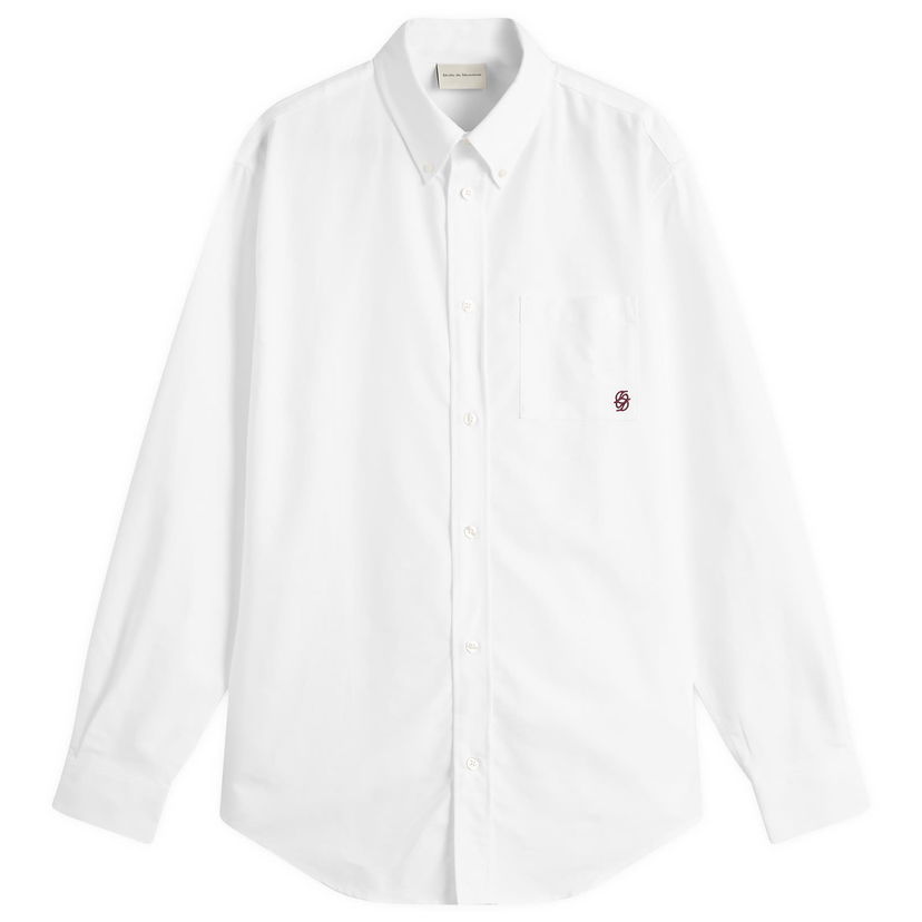 Košulja Drôle de Monsieur Oxford Cotton Shirt, Size Large Bijela | H-SH240-CO225-WT