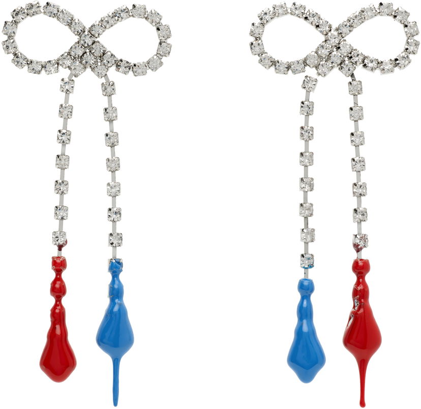 Naušnice Ottolinger Ottolinger Crystal Bow Drop Earrings Metalik | 125-902425-01