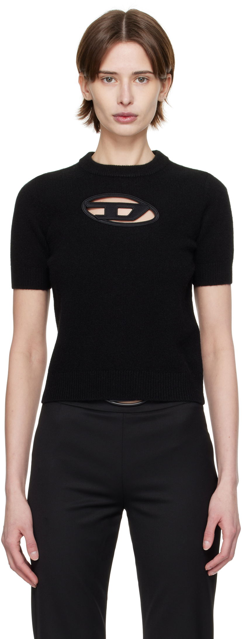 Džemper Diesel M-Argarin-Ss Short Sleeve Sweater Crna | A17504 0KCAE