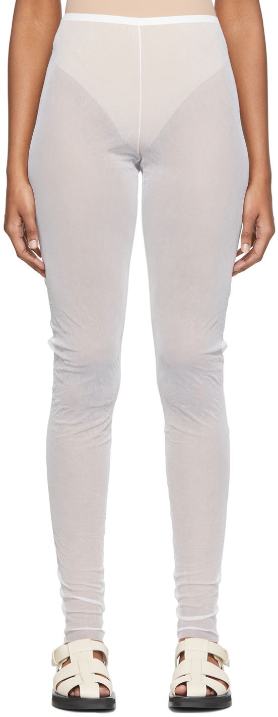 Tajice The Row Ensley Sheer Leggings Bijela | 6057-W2188