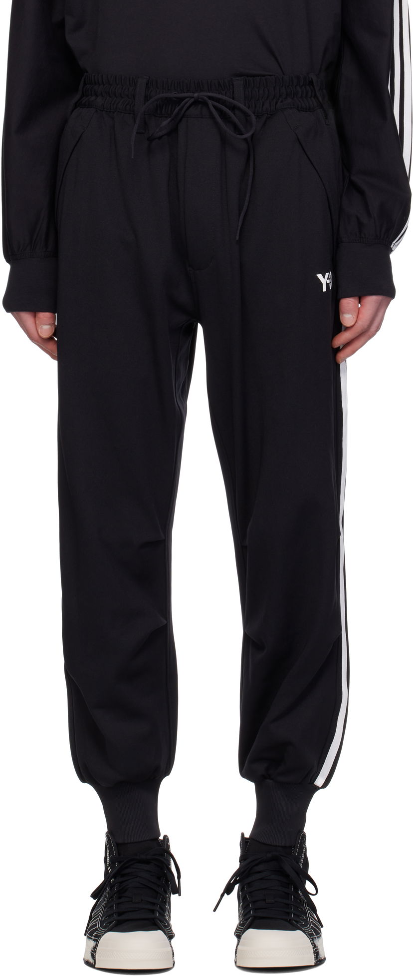 Trenirka Y-3 Y-3 3 Stripes Cuff Sweatpants Crna | JN7034