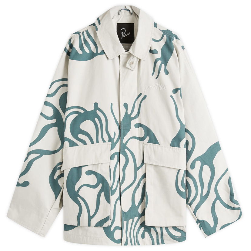 Parka By Parra Parra Half Blob Hunting Jacket, Size Large Bijela | 53245-GRY
