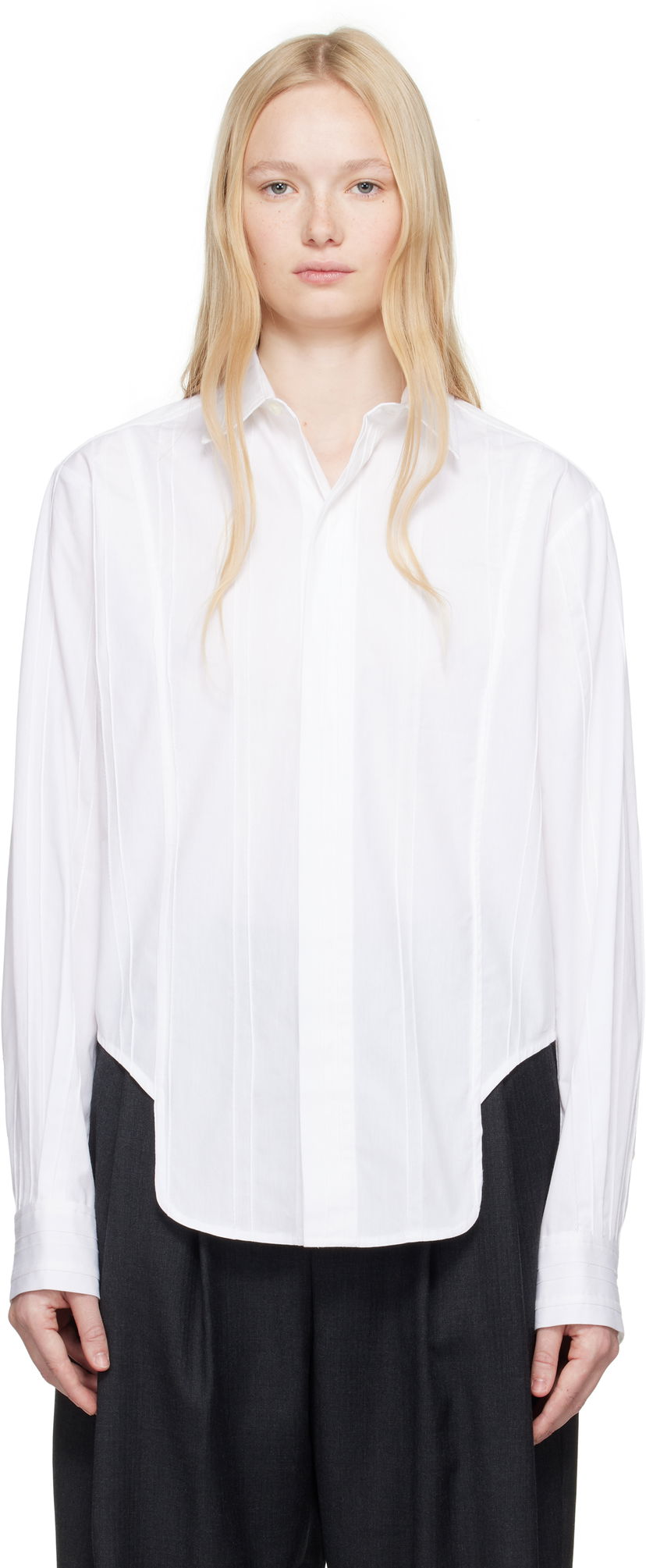 Košulja ADER ERROR ADER error Product. 54 Pleated Shirt Bijela | BO01SSSH0103WH