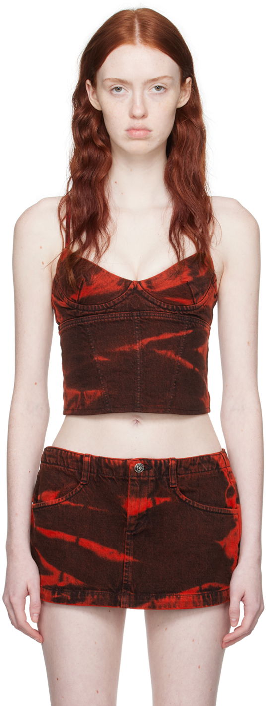 Suknja Miaou Miaou Kiko Denim Tank Top Crvena | 7075RWDRED