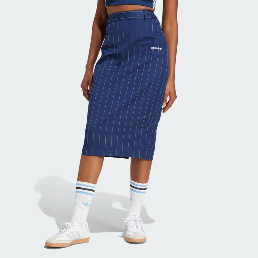 Suknja adidas Performance Pinstripe Pencil Skirt Tamnoplava | JD2576