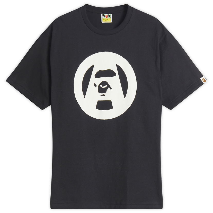 Majica kratkih rukava BAPE Bathing Ape Stencil Circle Ape Face T-Shirt, Size Large Crna | 001TEL301053M-BLK