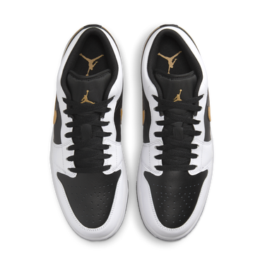 Tenisice i cipele Jordan Jordan 1 Low White Black Metallic Gold Swoosh Bijela | 553558-172, 4