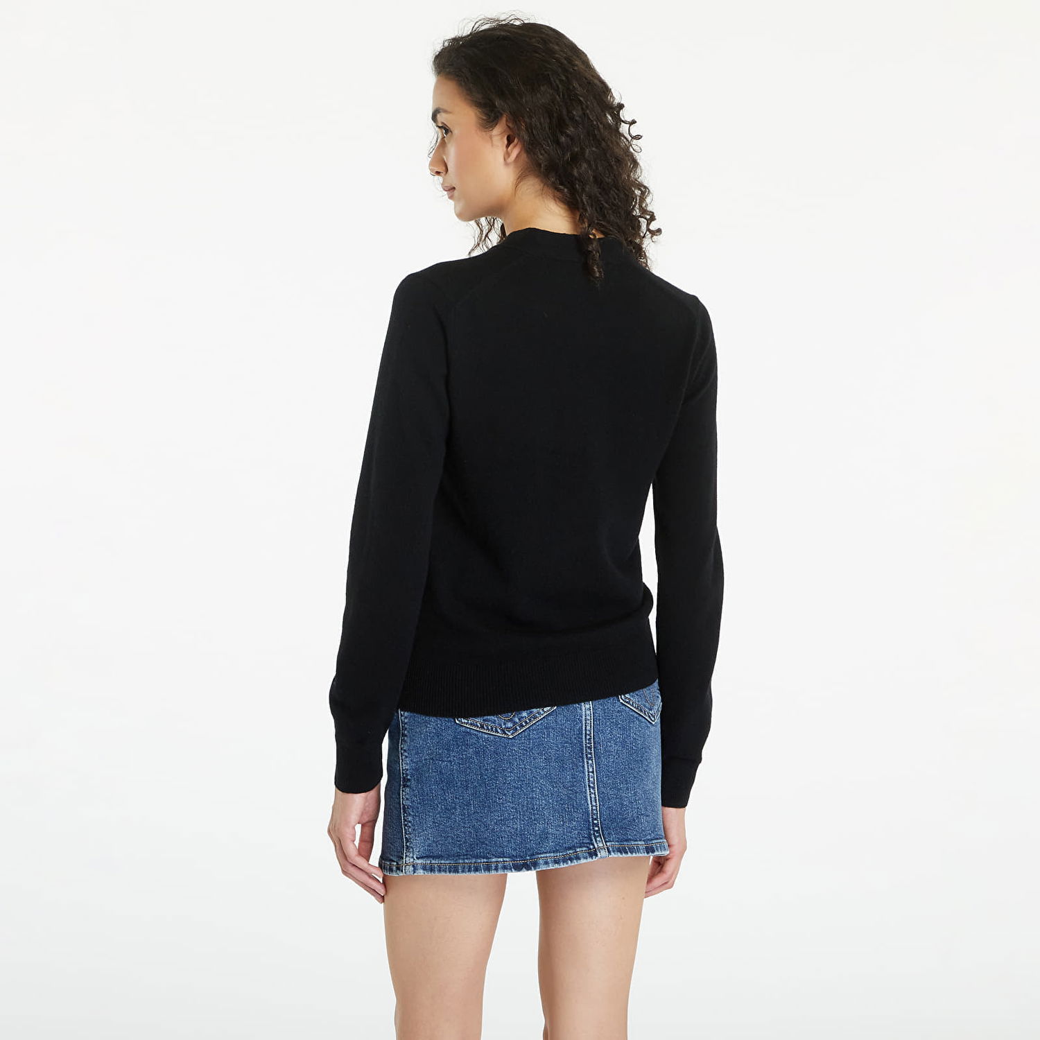 Džemper Comme des Garçons PLAY V-Neck Emblem Knit Cardigan UNISEX Black Crna | AX-N062 BLACK, 1