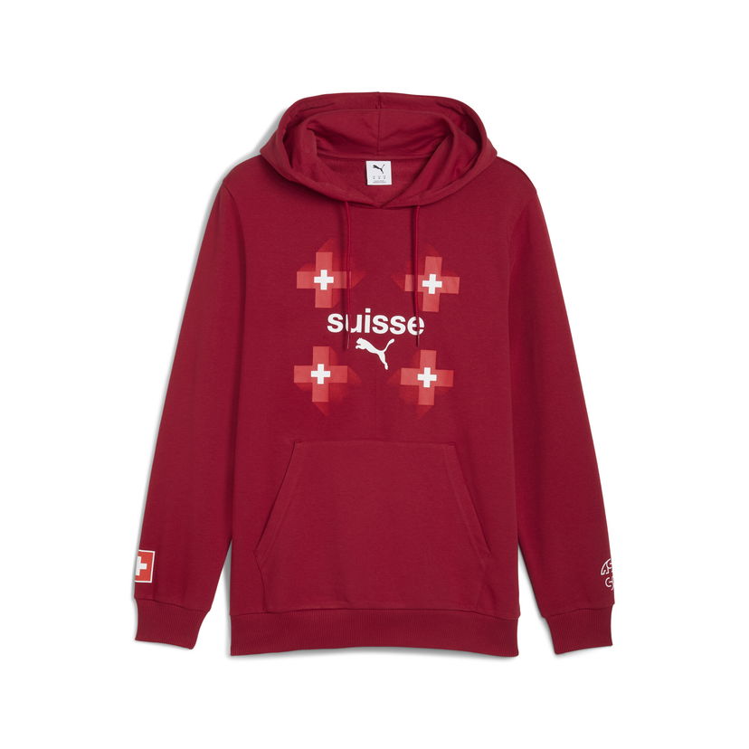 Dukserice Puma Switzerland FtblCulture Men's Hoodie Crvena | 783647_02