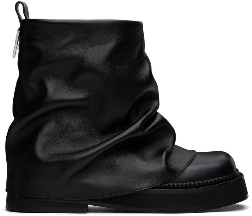 Kaputi The Attico Attico Mini Robin Slouch Leather Boots Crna | 247WS832 L019