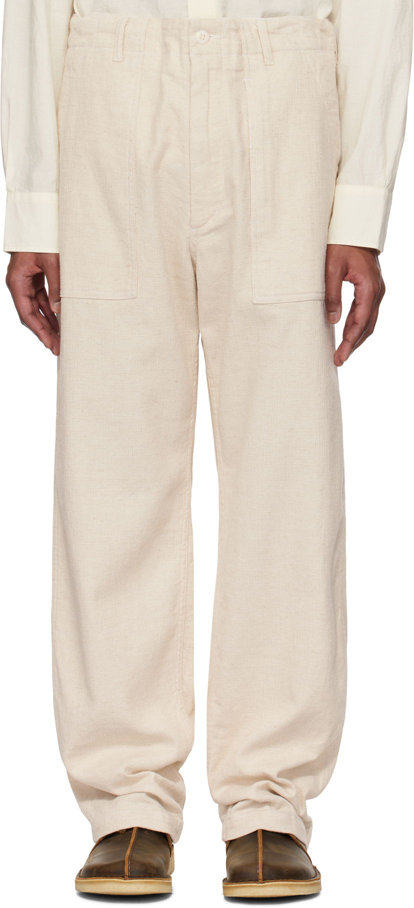 Hlače Engineered Garments Engineered Garments Fatigue Trousers Bež | 25S1F004