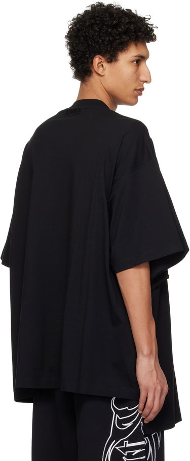 Majica kratkih rukava VETEMENTS Vetements Merged Double Oversized T-Shirt Crna | UA66TR635B, 2