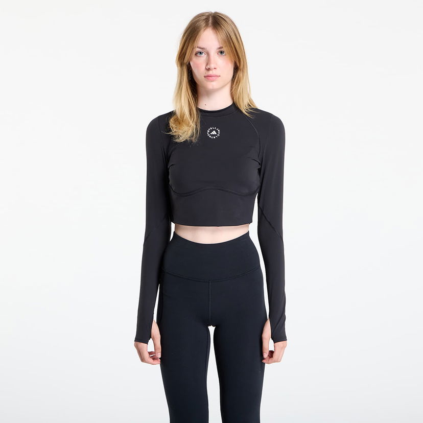 Crop top adidas Performance Stella McCartney Training Longsleeve Crop Black Crna | JW4566