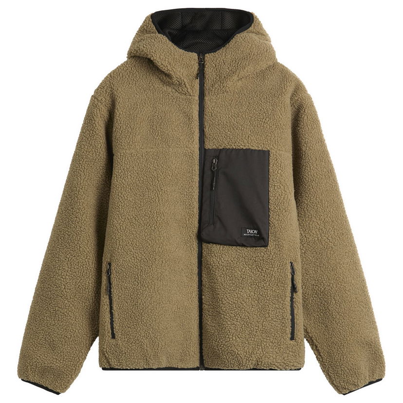 Jakna TAION Mountain Boa Hooded Fleece Jacket Bež | TAION-106NDMBMT-BEBK