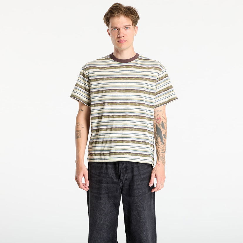 Majica kratkih rukava Brain Dead Toni Stripe T-Shirt Olive/ Multi Zelena | BDS25T00004778GR26
