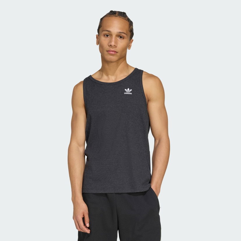 Majica bez rukava adidas Performance Trefoil Essentials Tank Top Crna | KA0648