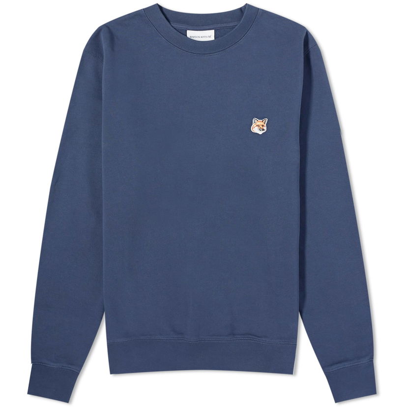 Džemper MAISON KITSUNÉ Patch Crewneck Tamnoplava | LM00301KM0001-P476
