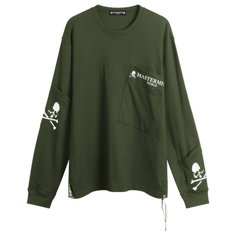 Majica kratkih rukava Mastermind WORLD MASTERMIND WORLD Multi Pocket Long Sleeve T-Shirt Zelena | MW25S15-TS024-011OLV