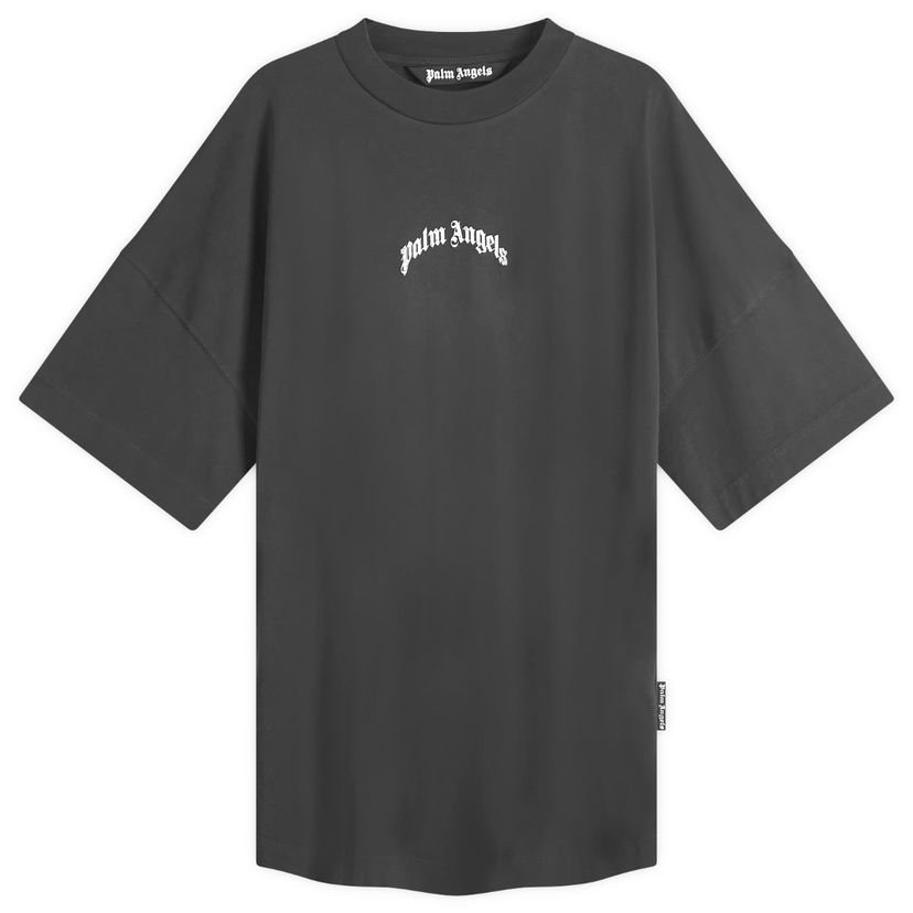 Majica kratkih rukava Palm Angels Curved Logo T-Shirt Crna | PMAA002S25JER0011003