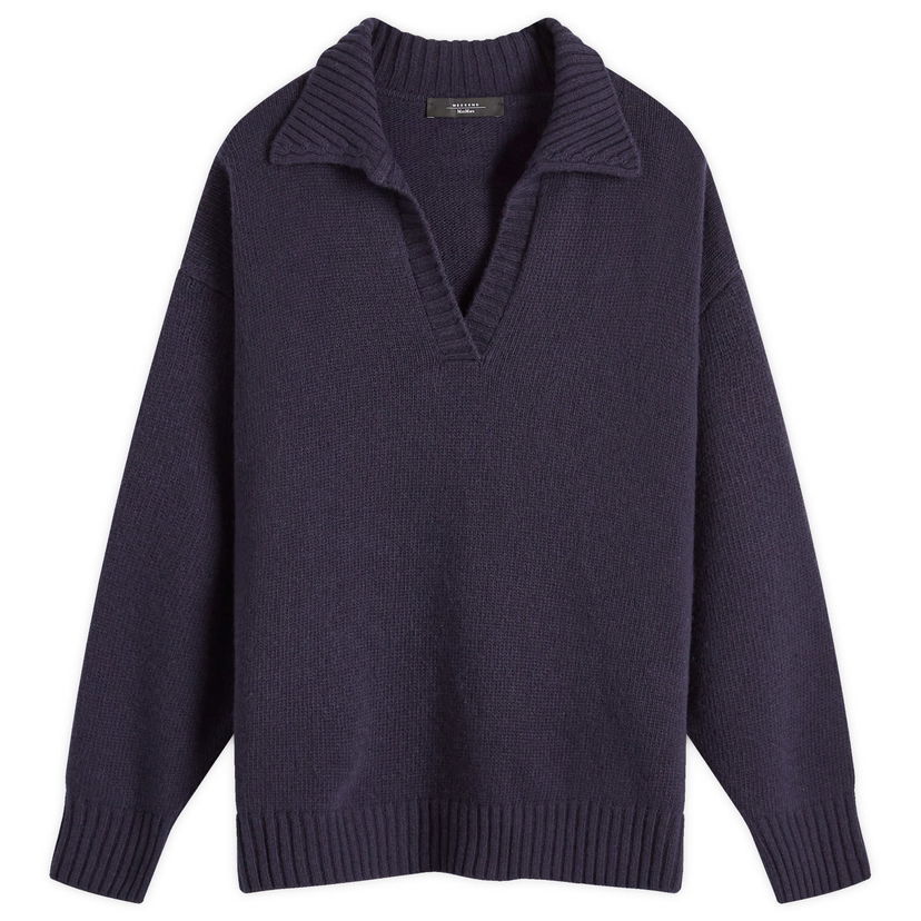 Džemper Max Mara Weekend by Knitted V-Neck Jumper Size Large Plava | 2425366152600-8