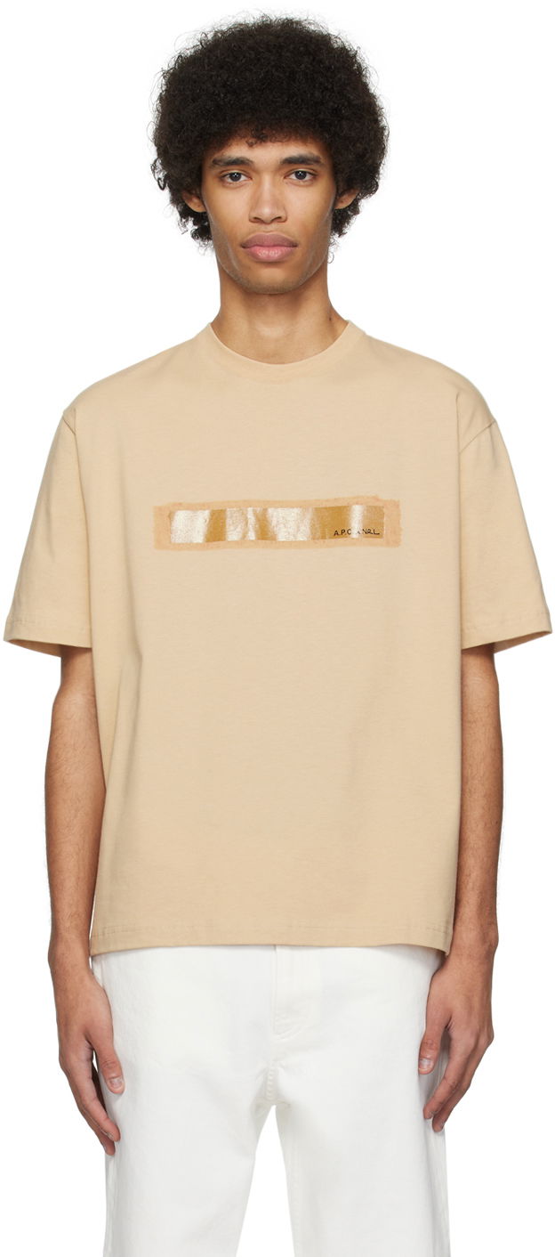 Majica kratkih rukava A.P.C. Natacha Ramsay Jean T-Shirt Bež | COGYK-H26372