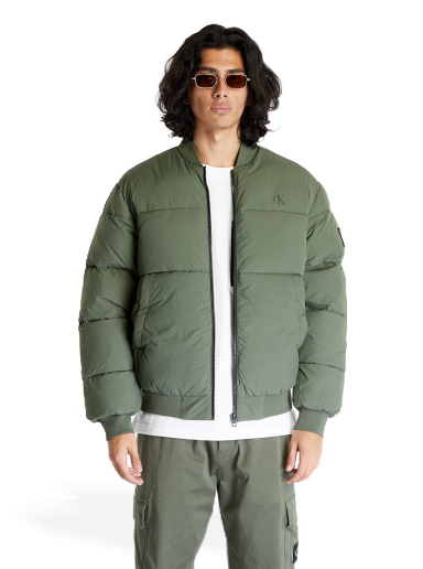Bomber jakna CALVIN KLEIN Jeans Commercial Bomber Jacket Green Zelena | J30J324072 LLP