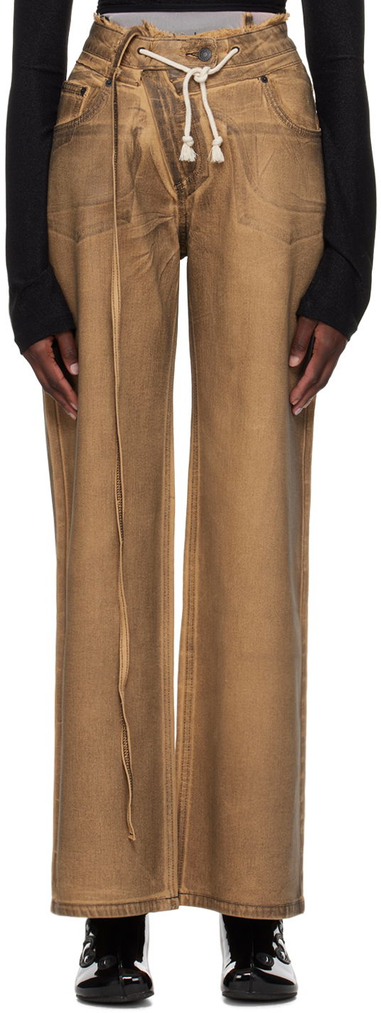 Jeans Ottolinger Ottolinger Exclusive Paperbag-Waist Jeans Smeđa | 1702808