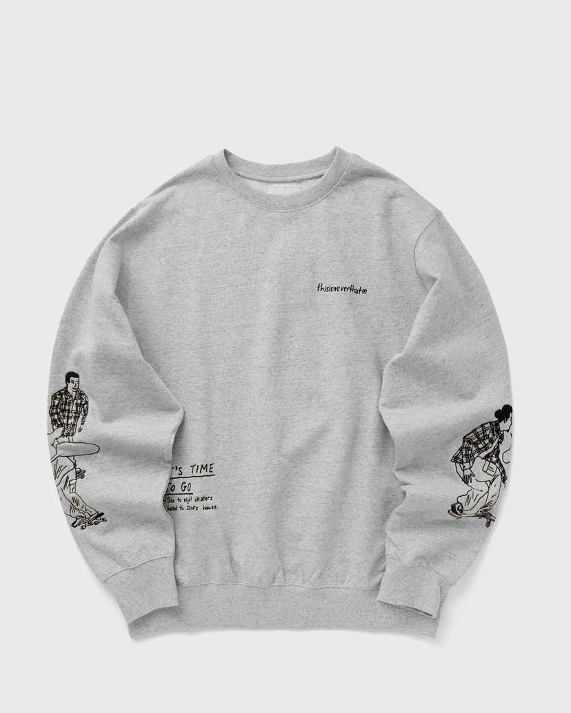 Dukserice thisisneverthat SKETCH EMBROIDERY CREWNECK Sweatshirt Siva | TN243TSWCW04HGR