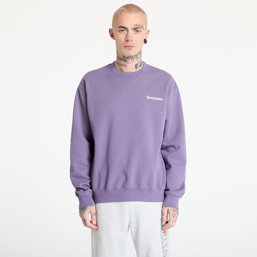 Džemper Sporty & Rich Sporty & Rich Health Is Wealth Crewneck Sweatshirt Ljubičasta | ST071514300PU09