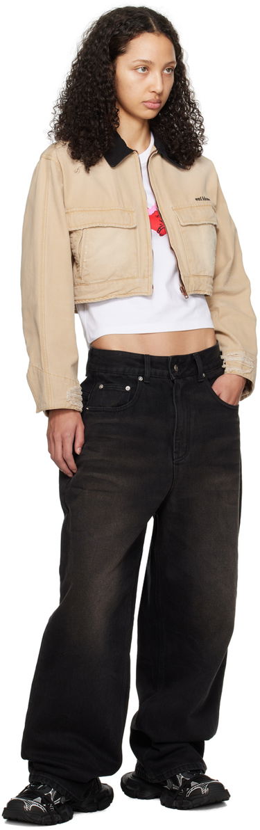 Jakna We11done We11done Distressed Cropped Jacket Bež | WD-DJ0-24-309-W-BG, 3