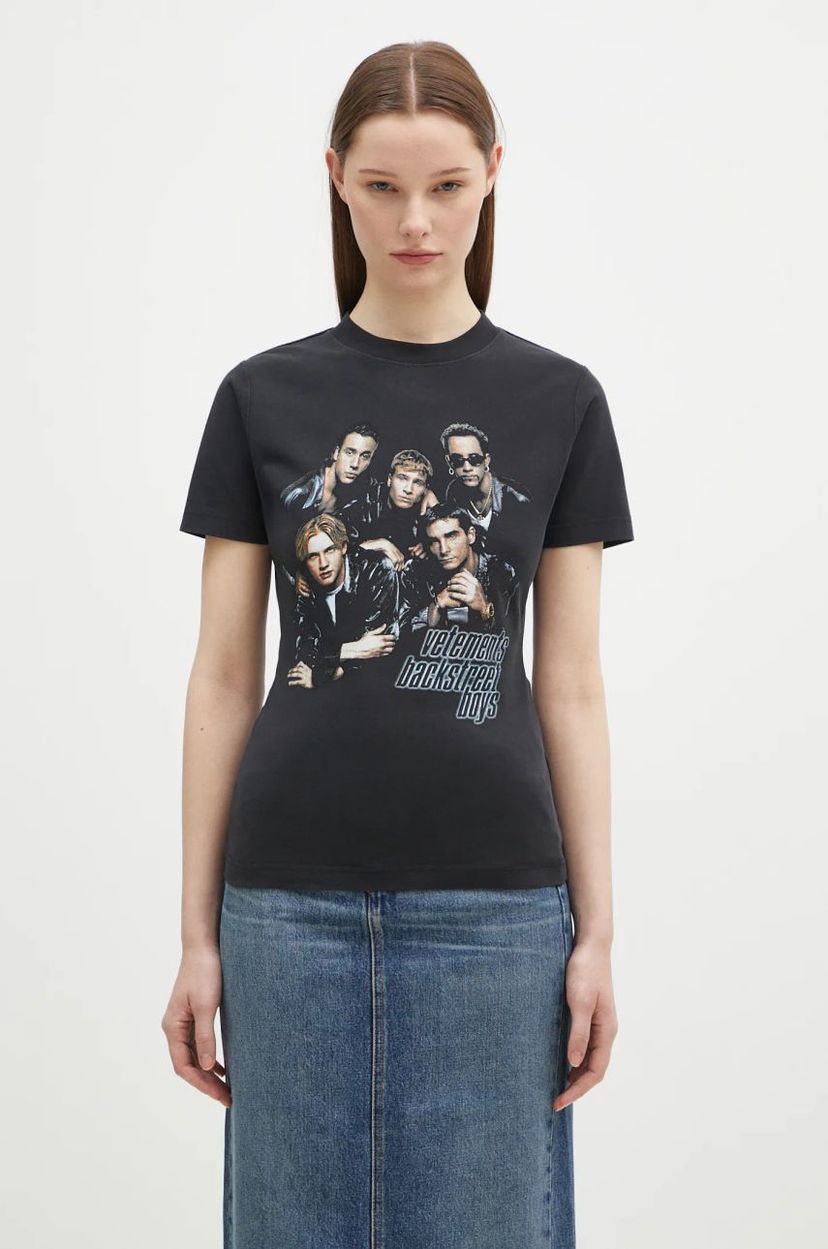 Majica kratkih rukava VETEMENTS VETEMENTS Backstreet Boys Fitted T-Shirt Crna | WA66TR600B