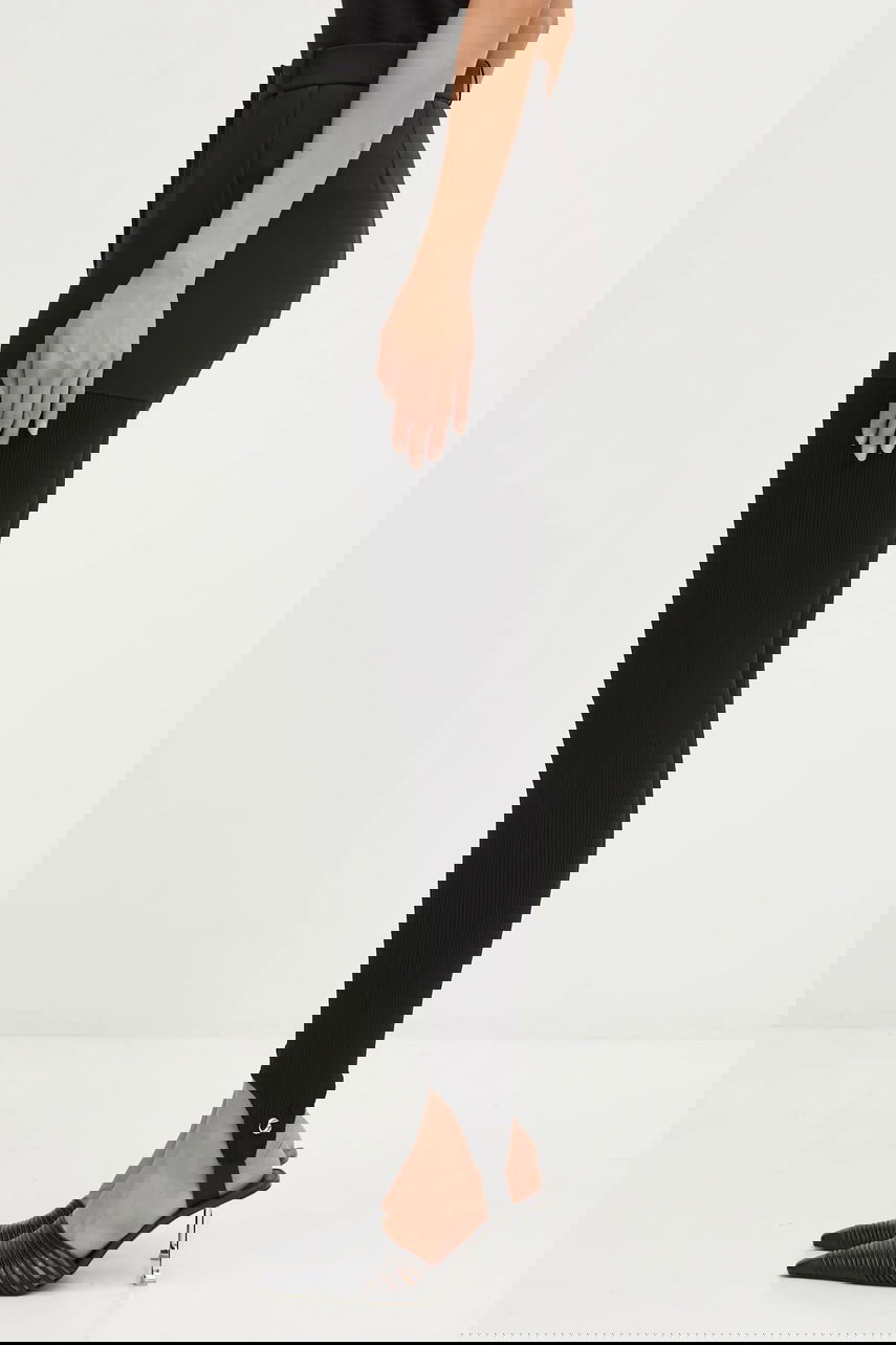 Tajice Coperni Hybrid Rib High Waist Snug Fit Stirrup Leggings Crna | COPP138F3004, 1