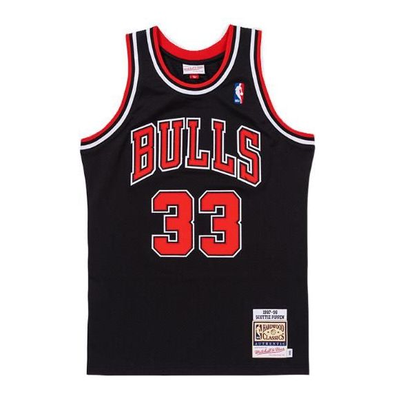 Dres Mitchell & Ness Mitchell & Ness NBA Chicago Bulls 1997-98 Scottie Pippen Jersey Crna | AJY4GS18077-CBUBLCK97SPI