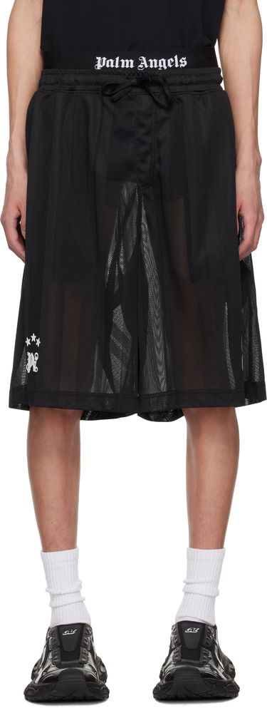Kratke hlače Palm Angels Palm Angels Palm Sport Mesh Shorts Crna | PMCI022S25FAB0021003, 0