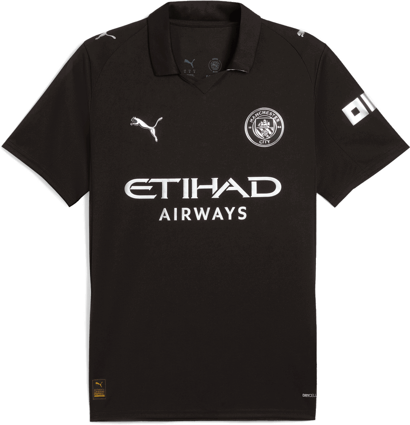 Dres Puma Manchester City Away Replica Jersey 2025/26 Crna | 780350-02
