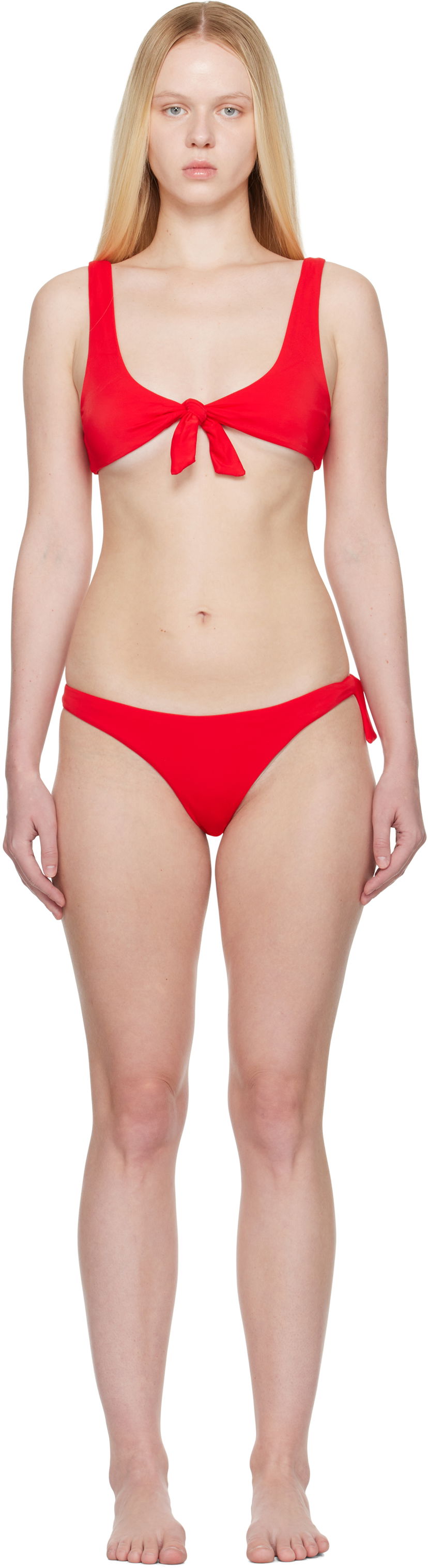 Kupaći kostimi The Attico Attico Self-Tie Bikini Crvena | 250WBC00007 PAA094AA