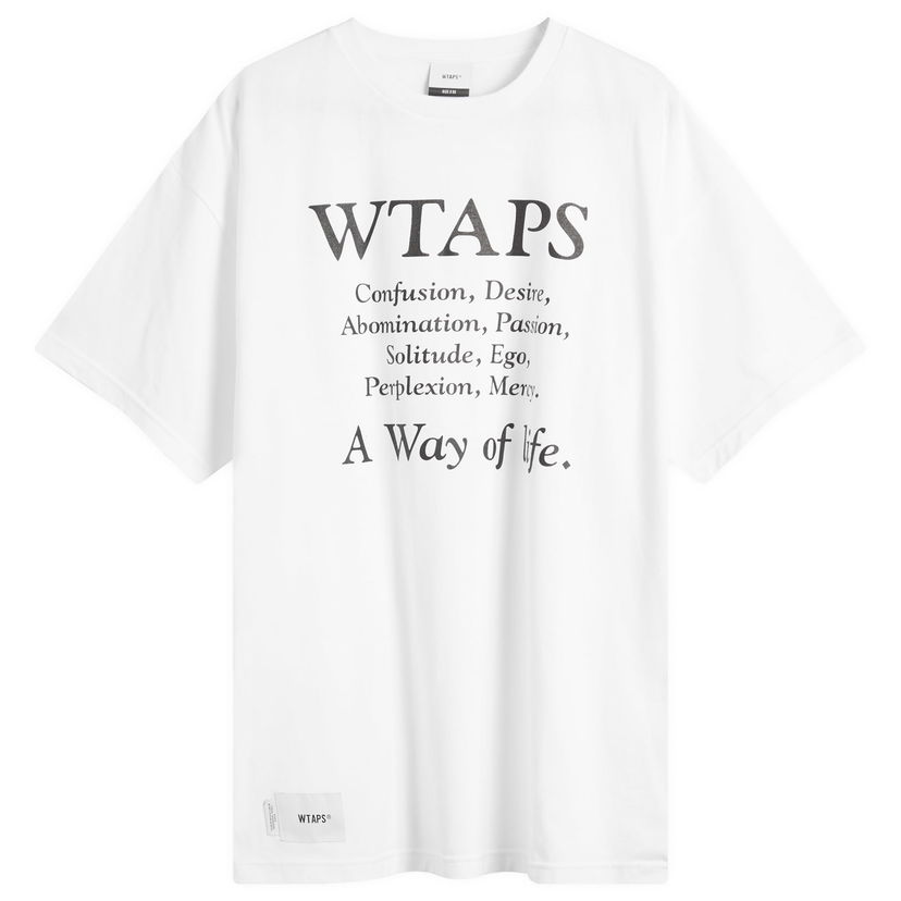 Majica kratkih rukava WTAPS T-Shirt with Philosophical Text Print Bijela | 251ATDT-STM08S-WHT