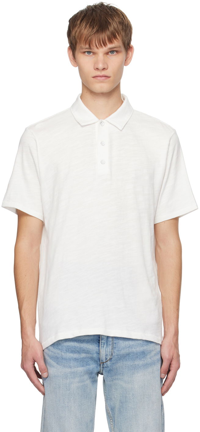 Polo majica rag & bone Flame Polo Bijela | MBC23FT012CA12