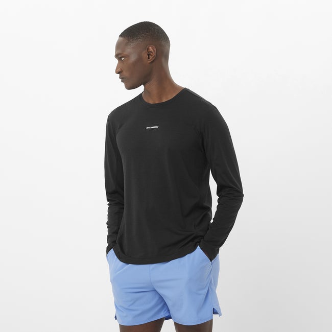 Majica kratkih rukava Salomon Shakeout Core Long Sleeve T-Shirt Crna | LC2424400