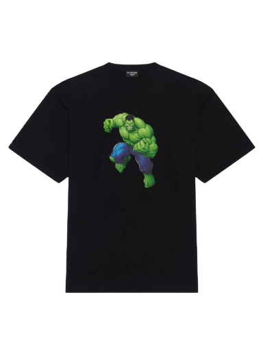 Majica kratkih rukava Balenciaga Hulk 2021x MARVEL Medium Fit T-shirt Crna | 612966TLV591000