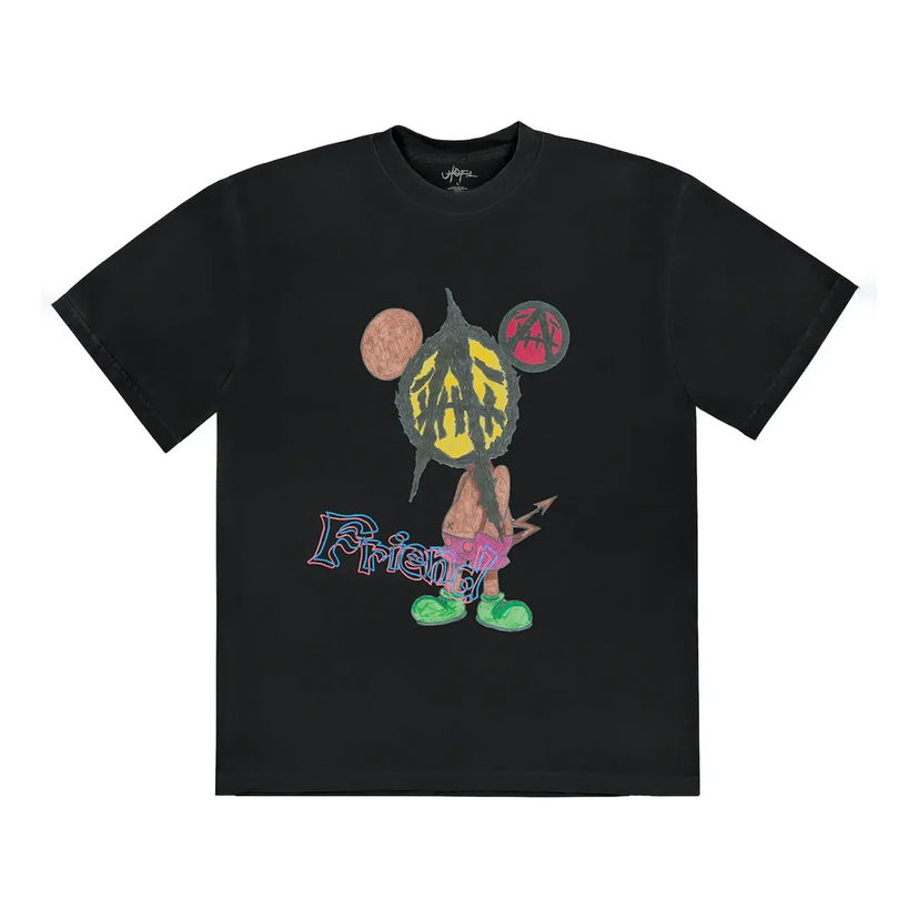 Majica kratkih rukava Cactus Jack by Travis Scott Travis Scott x St Michael Utopia 2B Graphic Tee Crna | TSUT-SS28