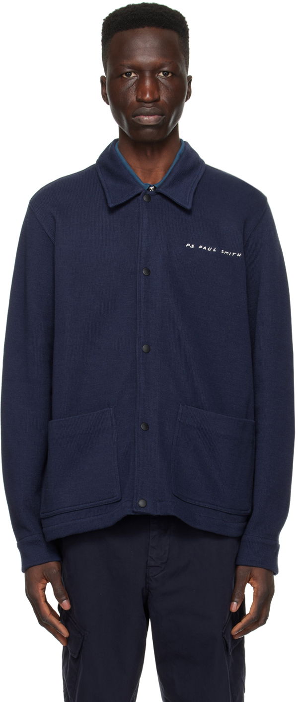 Džemper Paul Smith PS Paul Smith Press-Stud Jacket Tamnoplava | M2R-771Y-M21976-49